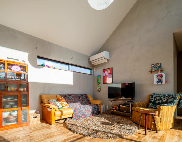 施工例 | ミッドセンチュリーな中庭が2個ある平屋